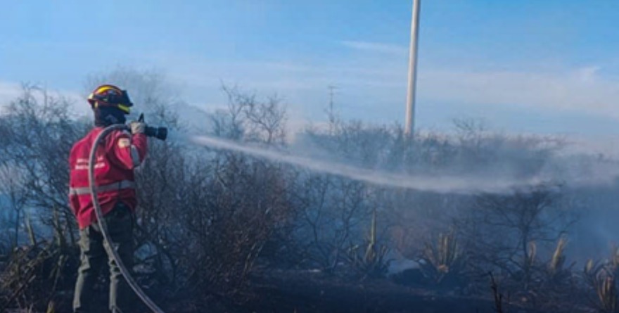 Bomberos apagan tres incendios en Matehuala