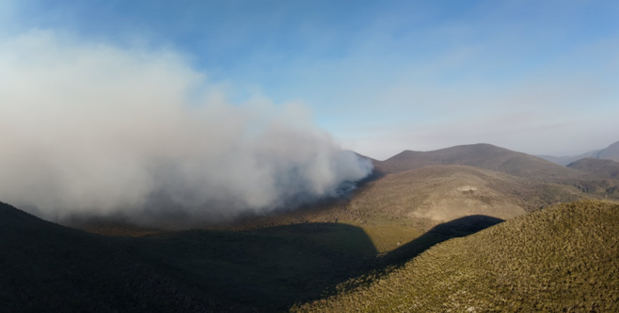 Chícharo dirige combate contra llamas forestales