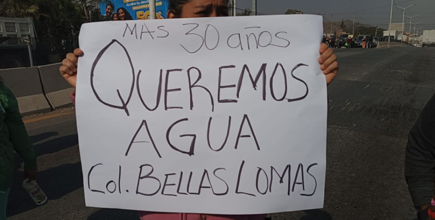 Escala protesta por falta de agua contra Galindo