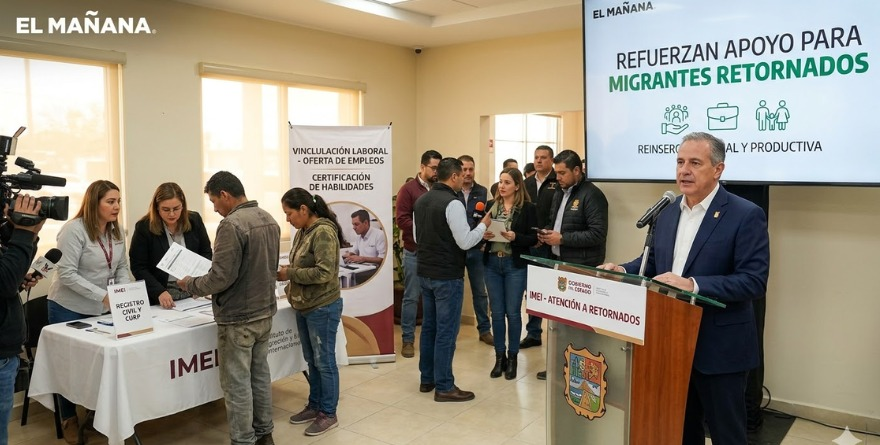 Refuerzan apoyo para migrantes retornados