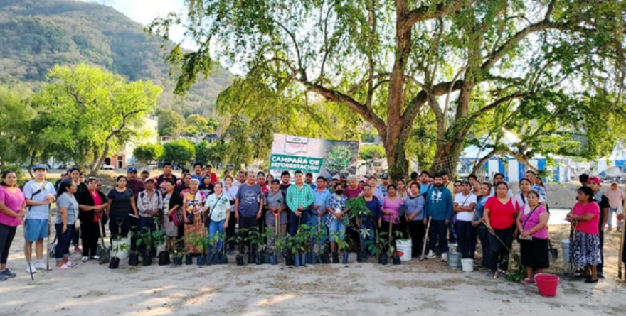 Reforestan ribera de río Moctezuma