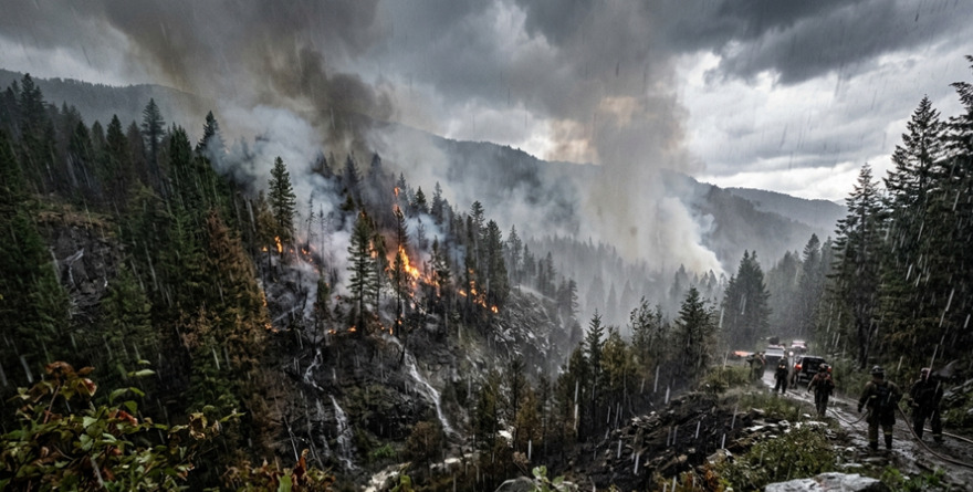 Lluvias mitigan los incendios forestales
