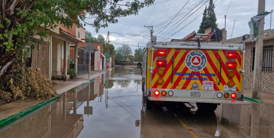 Reportan saldo blanco tras lluvias en Pozos