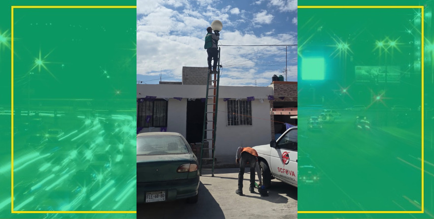 Avanza modernización de alumbrado público