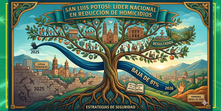 SLP lidera baja de homicidios