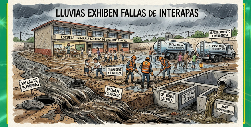 Lluvias exhiben las fallas de Interapas