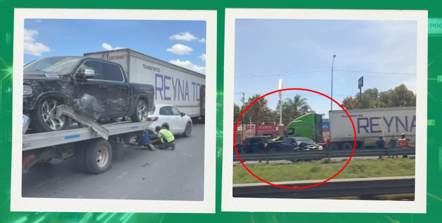 Tráiler se lleva de corbata a cinco camionetas en la 57