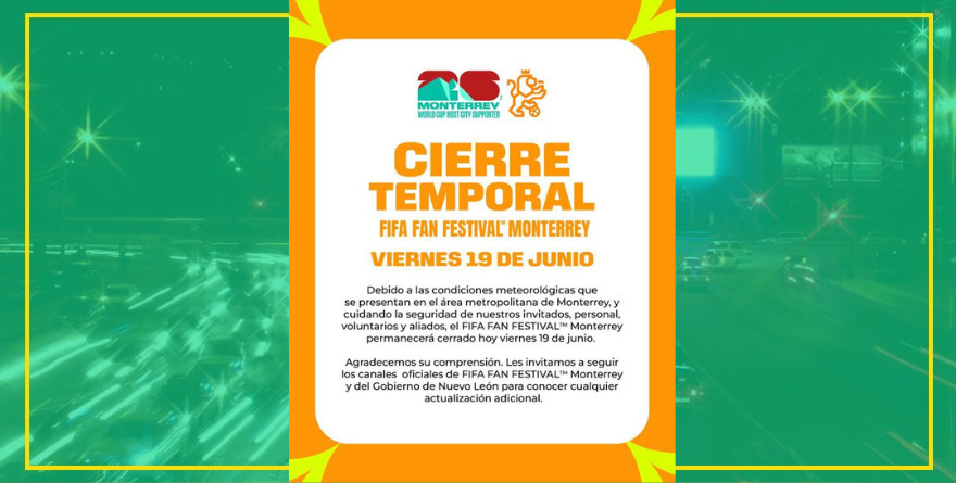 REPROGRAMAN FAN FEST POR DAÑOS DE LLUVIAS