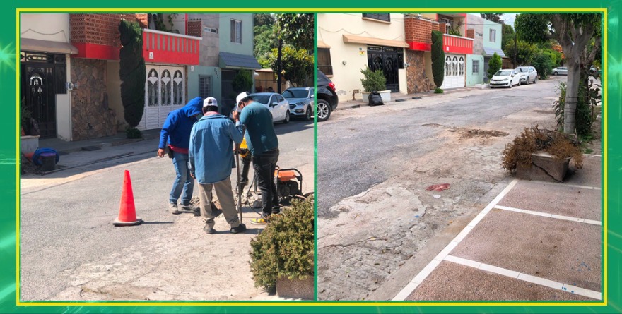 Interapas destruye las calles y deja socavón