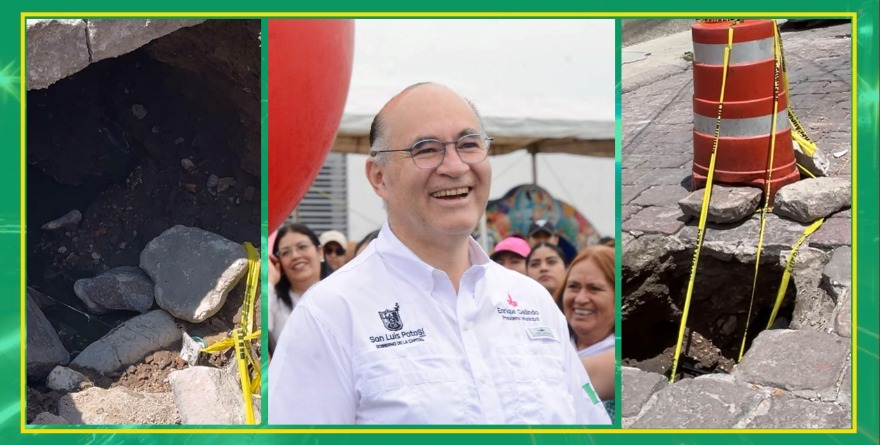 Ciudad baches; exhiben socavones