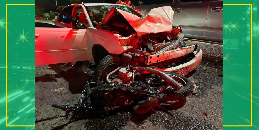 Accidente vial deja a dos lesionados