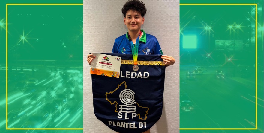 Joven potosino obtiene medalla en matemáticas