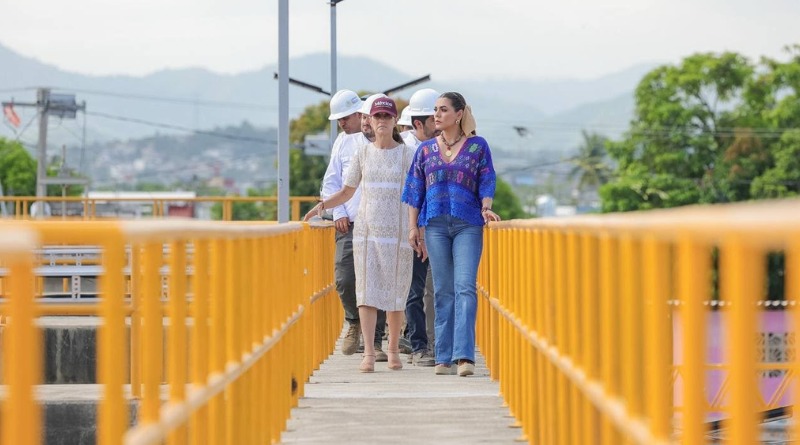 SUPERVISAN SHEINBAUM Y EVELYN SALGADO OBRAS HIDRÁULICAS EN ACAPULCO