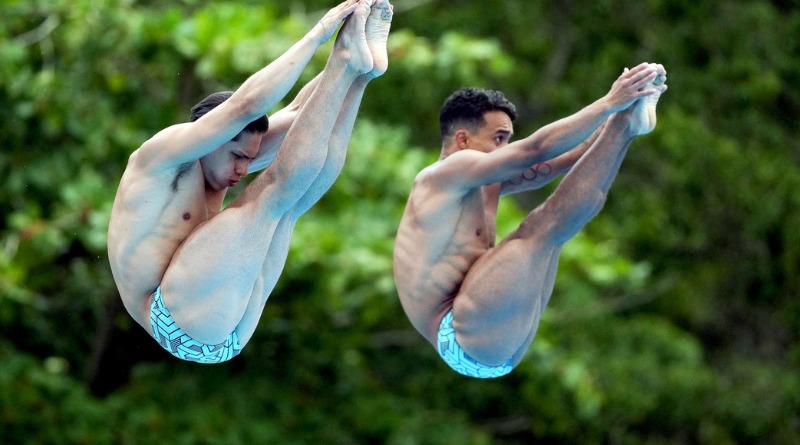 SON CELAYA Y OLVERA LOS REYES DEL TRAMPOLÍN EN SANTO DOMINGO