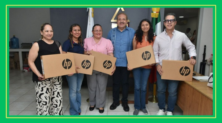 ¡A modernizar el negocio! Dan computadoras y equipo digital a comerciantes de Valles