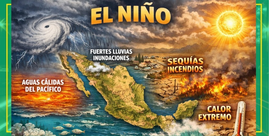 ¡Prepara el paraguas y el ventilador! Alvierten que El Niño traerá clima extremo a México