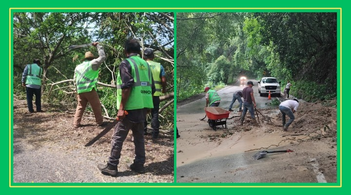 Carreteras Huasteca afectadas por lluvias