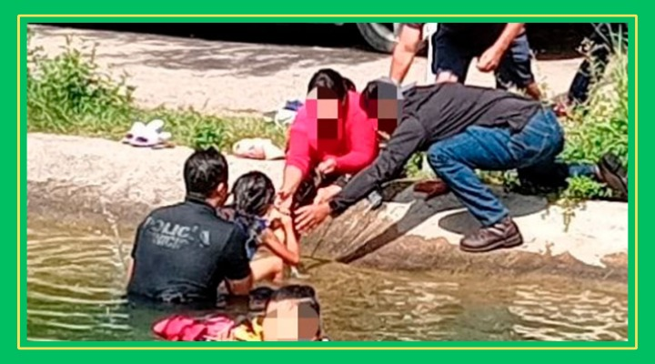 Rescatan a familia en canal de la Media Luna; urgen medidas de seguridad