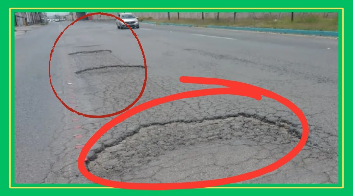 Surgen baches ¡Otra vez! en lateral de carretera 57