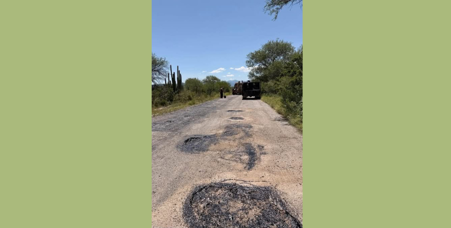 Alcalde de Matehuala culpa a la lluvia de baches que llevan años