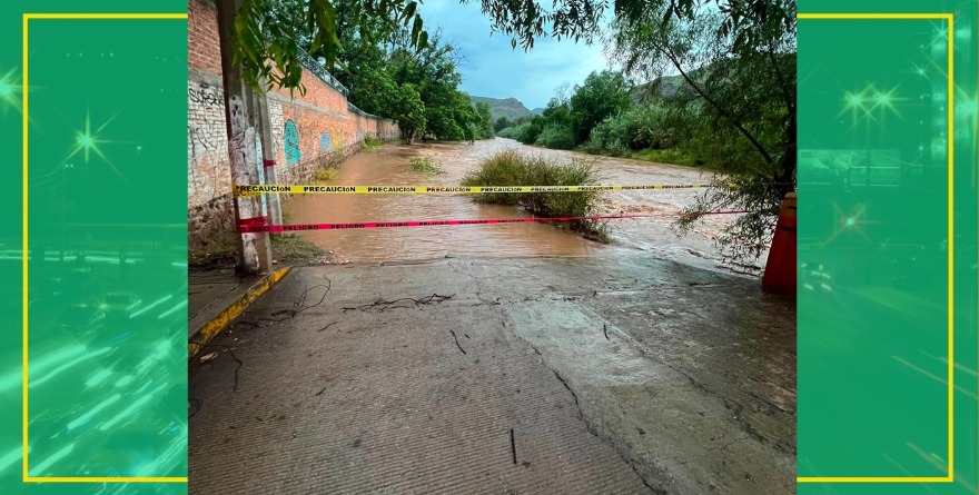 Cierran acceso por las intensas lluvias