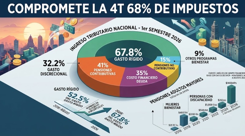COMPROMETE LA 4T 68% DE IMPUESTOS
