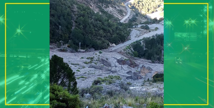 Lluvias bloquean paso en Catorce