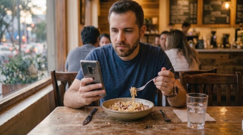 MIRA TU PLATO, NO EL CELULAR