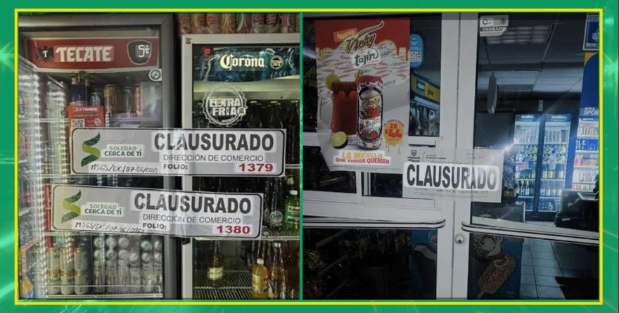Comercio clausura abarrotes irregulares