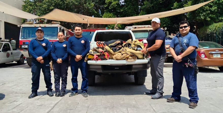Donación de equipo a Bomberos de Aquismón