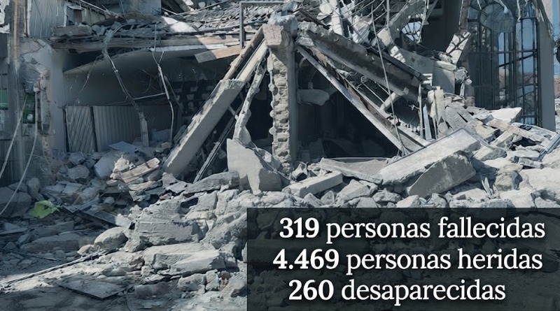 ASCIENDEN A 319 LOS FALLECIDOS EN EL TERREMOTO DE COLOMBIA