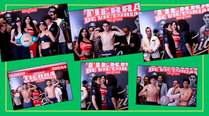 Superan la báscula y todo listo para Pelea de Box en Arena Potosí