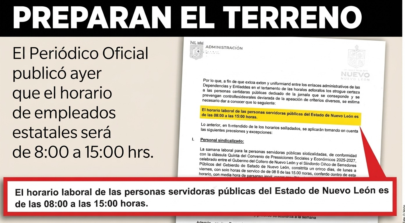 DA ESTADO A SUS FUNCIONARIOS TARDES LIBRES ¿PARA CAMPAÑAS?