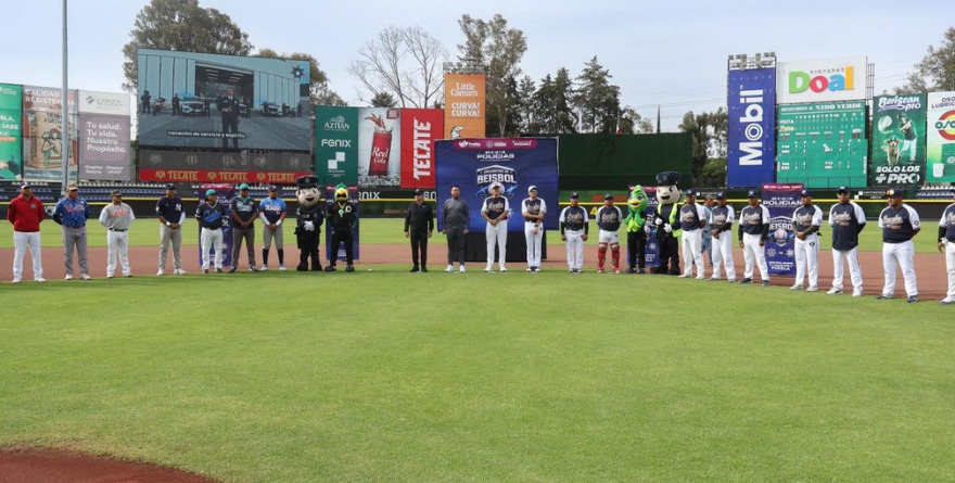 PEPE CHEDRAUI ENCABEZA PARTIDO AMISTOSO DE BÉISBOL ENTRE POLICÍAS