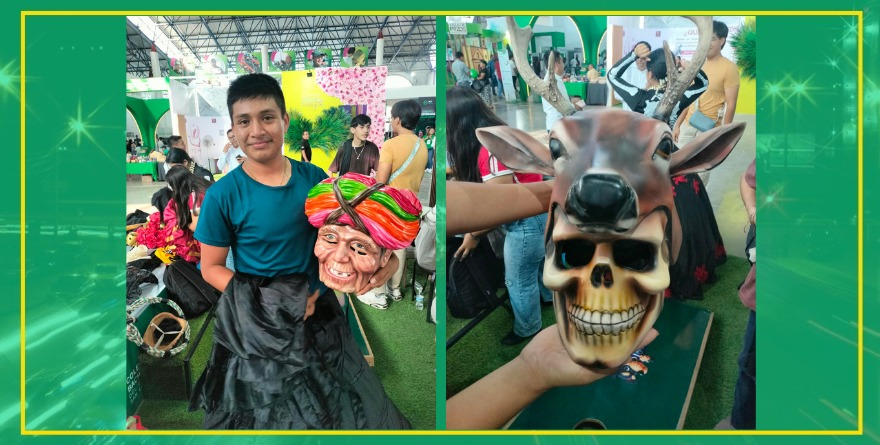 Elías se la pasa bailando en el Xantolo