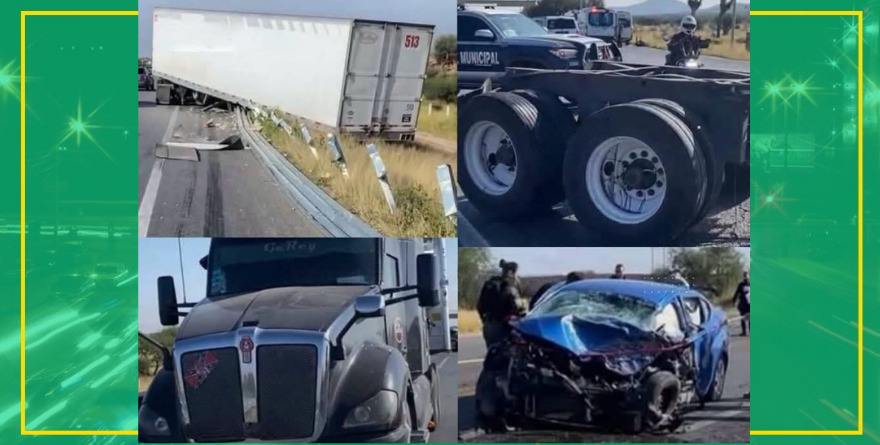 Choque fatal de trailer y carro