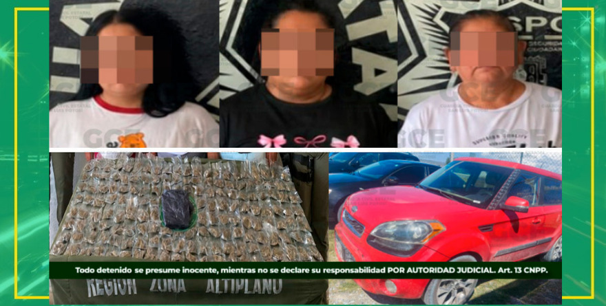 Detienen a tres mujeres en Matehuala