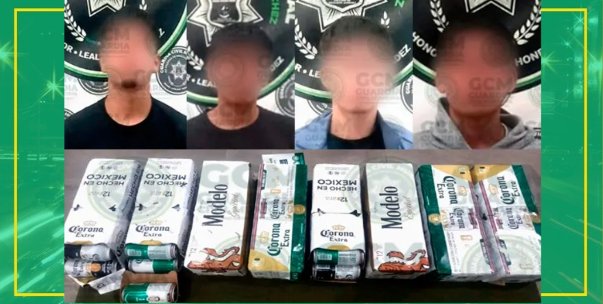 Capturan a ladrones con cerveza
