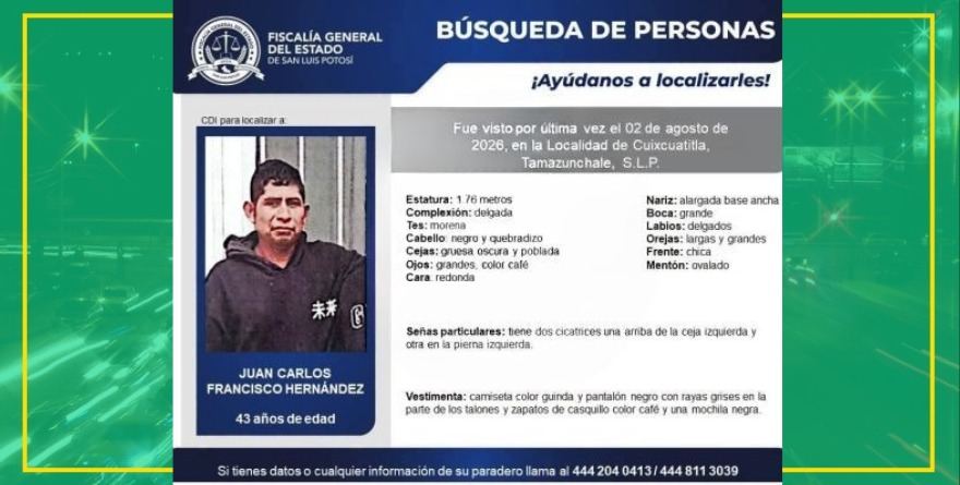 Buscan a hombre en Tamazunchale