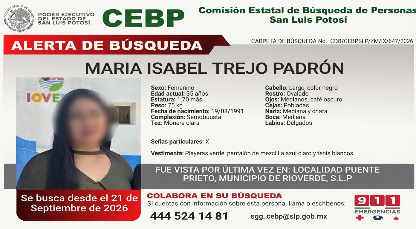 LOCALIZAN SIN VIDA A MUJER DESAPARECIDA EN RIOVERDE