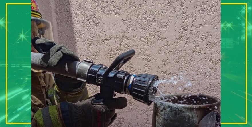 Controlan fuego en cilindro de gas