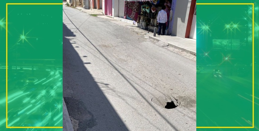 Socavones amenazan vialidades de Matehuala