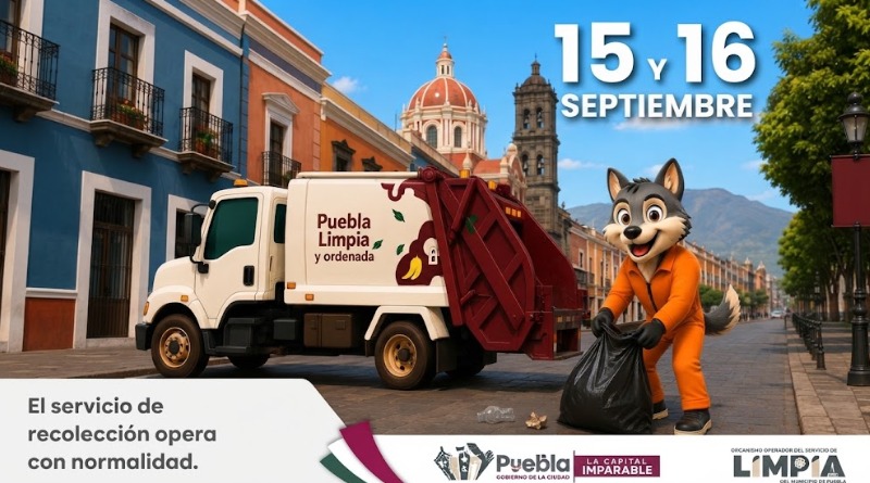 RECOLECCIÓN DE BASURA OPERARÁ SIN CAMBIOS EN PUEBLA