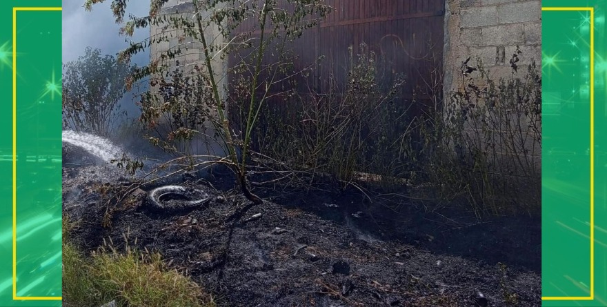Controlan incendio en un predio