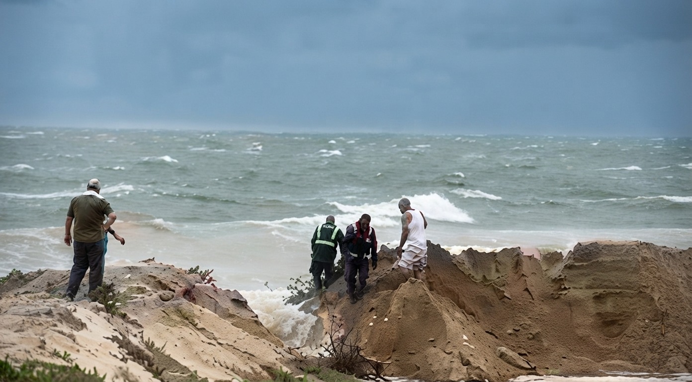 ROMPE HURACÁN ‘POLO’ BORDO EN PUERTO SAN CARLOS