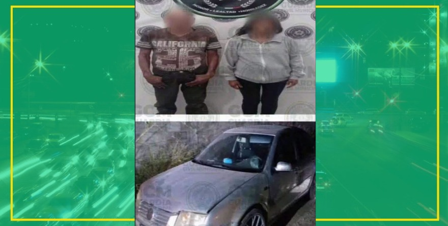 Arrestan a pareja en vía pública