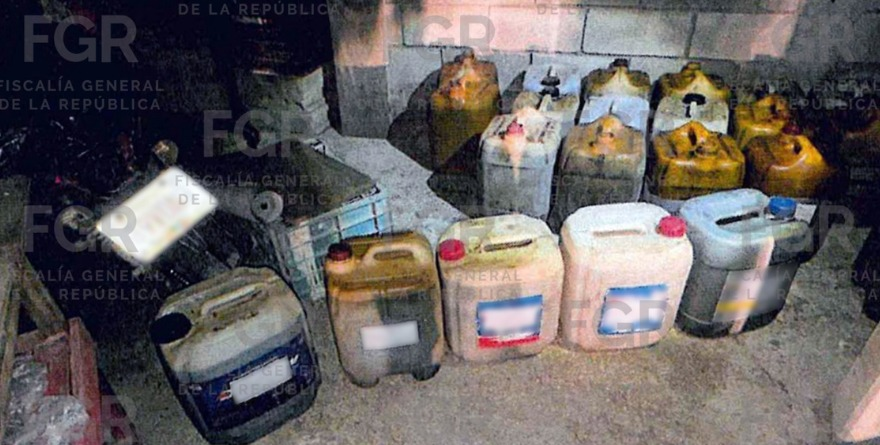 Aseguran más de 500 litros de diésel en vulcanizadora de Tamuín