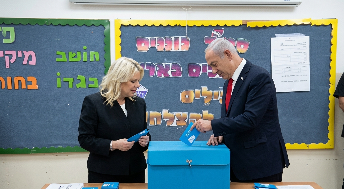 EMITE NETANYAHU SU VOTO E INSTA A SALIR A LAS URNAS