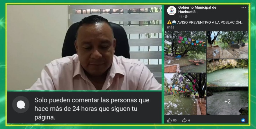 Alcalde usa censura digital para ocultar obras fantasma en Huehuetlán