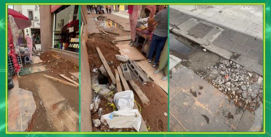 Comerciantes resienten a las obras inconclusas